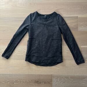 Lululemon Exhalation Pullover II Heathered Marled Black